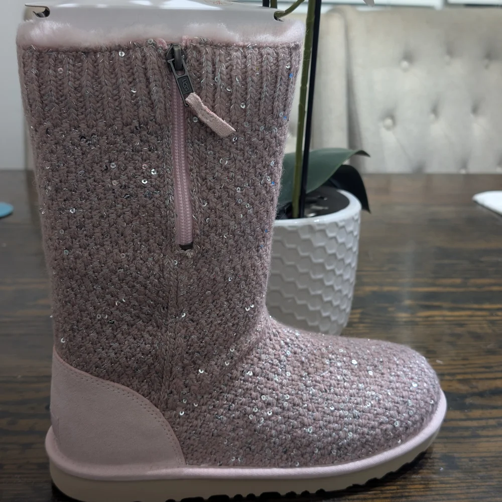 UGG Sequin Knit Boots Size 6 - Picture 3 of 8